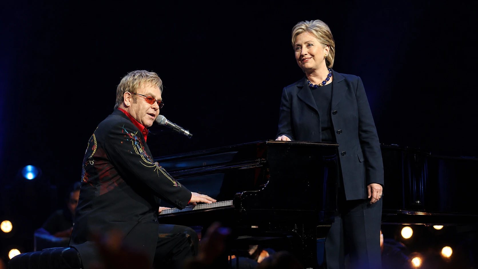 Elton and Hillary: One Night Only in 2008 - elton john and hillary clinton
